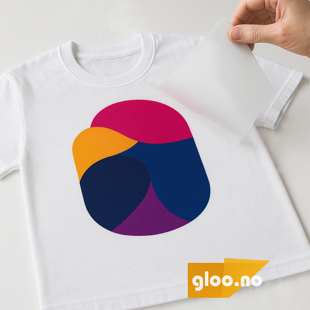 DTF: peel og ferdig resultat rett fra pressen